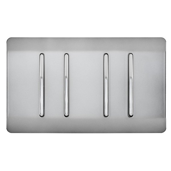 Trendi 4 Gang Intermediate Light Switch ART SS9999SS UKES