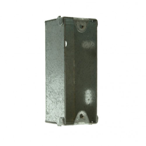 28mm single flushed metal architrave back box at UK Electrical Supplies