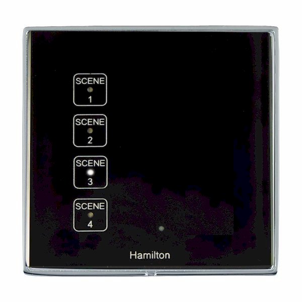 Hamilton LineaDuo CFX Bright Chrome Frame/Vetro Glass Black Plate