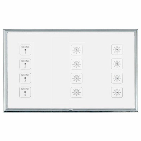 Hamilton LineaScala CFX Bright Chrome Frame/Vetro Glass White Plate