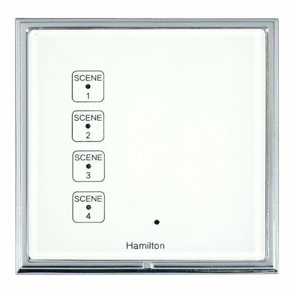 Hamilton LineaScala CFX Bright Chrome Frame/Vetro Glass White Plate