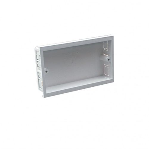 Univolt Double Accessory Box, White PVC Trunking Accessory Boxes, UK