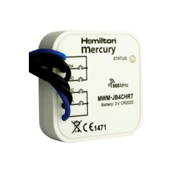 Hamilton Smart Lighting Control Air Grey 230V AC 4 Channel Wireless