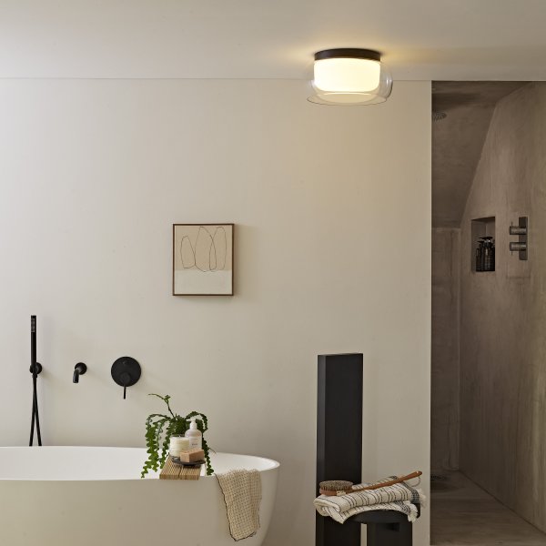 Astro Aquina 360 Matt Black Bathroom Ceiling Light | UKES