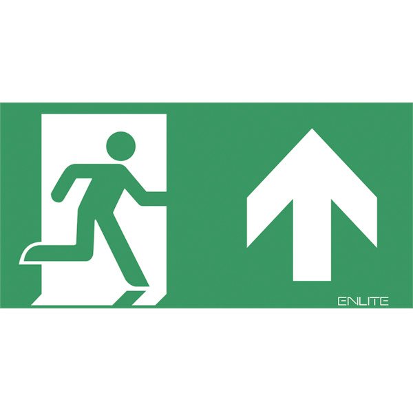 Aurora Lighting Up Arrow Emergency Exit Sign Legend (ENLG2U) UKES