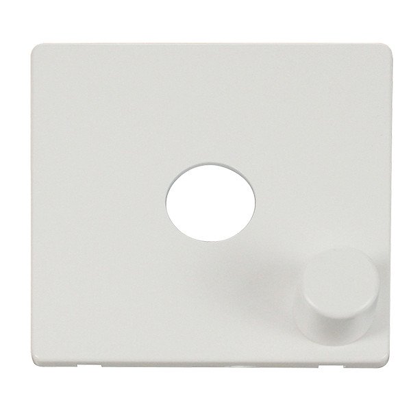 Click Definity Metal White 1 Gang Dimmer Cover Plate with White Control