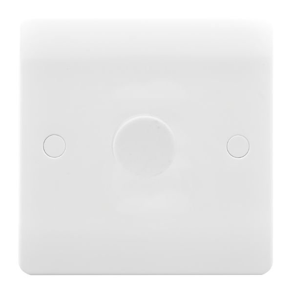 Hamilton Verve White 1 Gang 100W 2 Way Push On/Off Rotary Switching LED ...